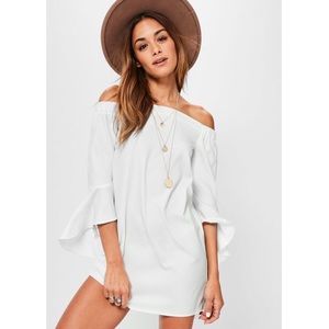 Missguided White Bardot Dress